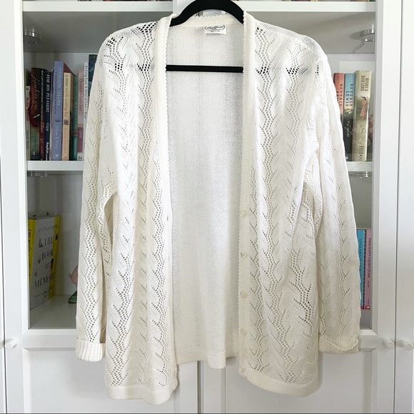 Vintage Made in Italy Crochet Cardigan Sweater - Picture 3 of 15